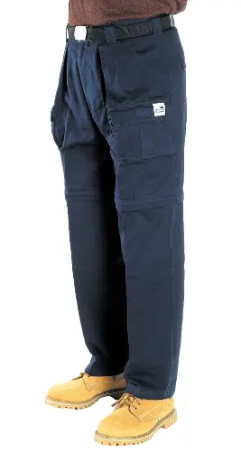 Kombo Cargo Pants Zip Off Leg Cotton Navy