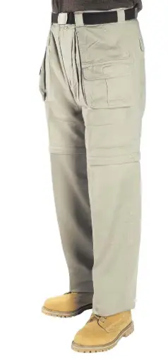 Kombo Cargo Pants Zip Off Leg Cotton Bone