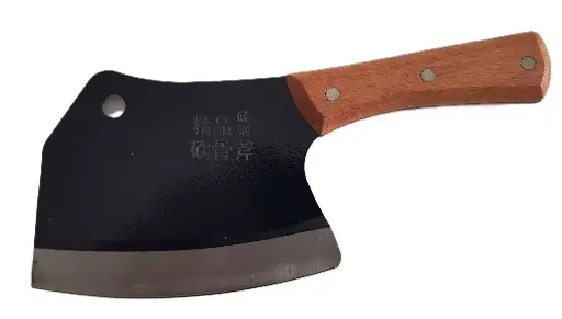 [26225] Cleaver Knife Black Wood Handle