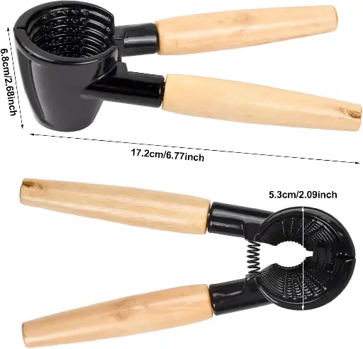 [25161]  Nut Cracker Zinc Alloy Wood Handles