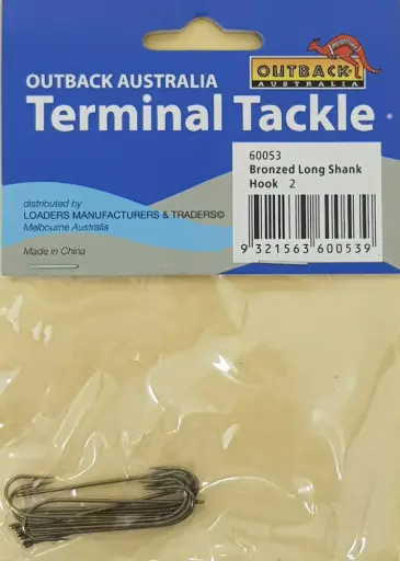 Bronzed Long Shank Hook 10 piece pack 